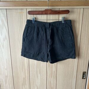 H&M Black Flat Front Shorts Casual Cotton Blend